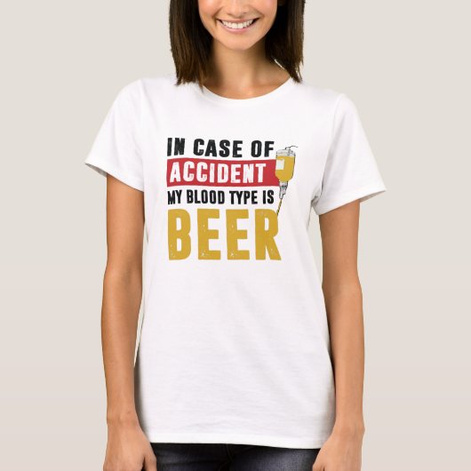 ビール血液型 Tシャツ (正面)