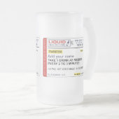 ビール規定(あなたの名前を加えて下さい) フロストグラスビールジョッキ (正面右)