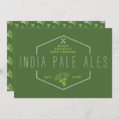 ビール試飲パーティー看板、IPA、インディアペールエール 招待状 (正面/裏面)