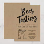 ビール試飲会のご招待 招待状 (正面/裏面)