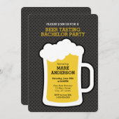 ビール試飲独身最後の夜 招待状 (正面/裏面)