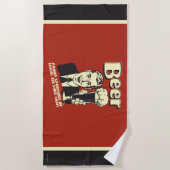 ビール誇りを持った:セックスサカジュアルーバー ビーチタオル (正面)