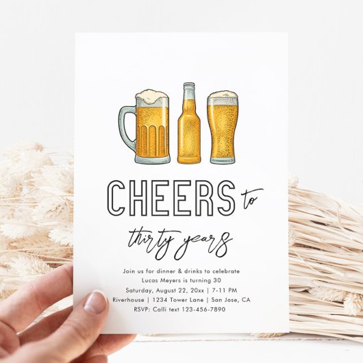 ビール誕生日招待状 |ドリンク誕生日招待状 招待状