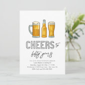 ビール誕生日招待状 |ドリンク誕生日招待状 招待状 (スタンド正面)