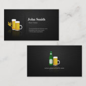 ビール販売 – プロフェッショナルプレミアムブラックメッシュ 名刺 (正面/裏面)