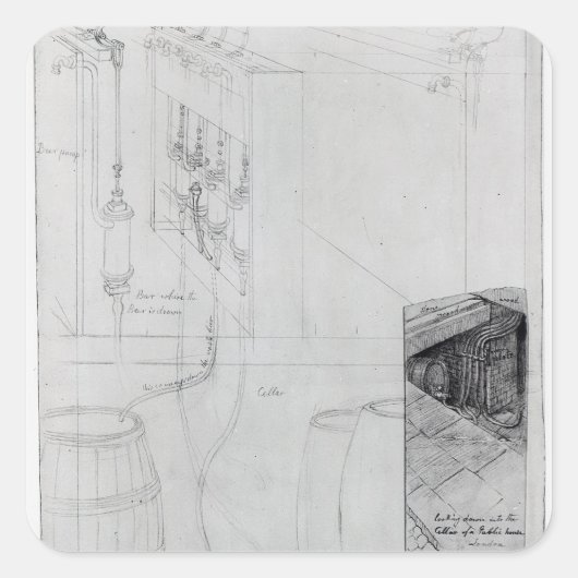 ビール貯蔵庫の設備， 1825 スクエアシール (正面)