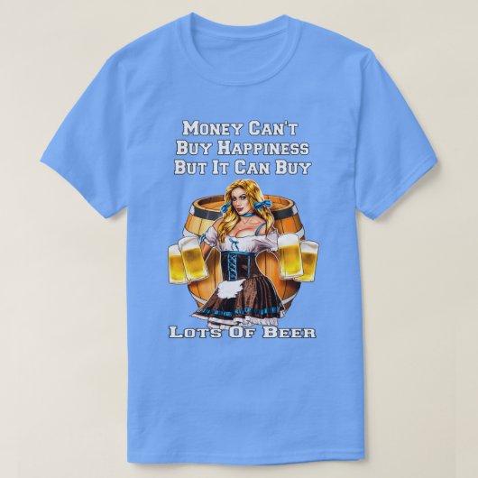 ビール買の飲みおもしろい屋さん Tシャツ (デザイン正面)