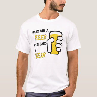 ビール買を飲んでおくれ Tシャツ