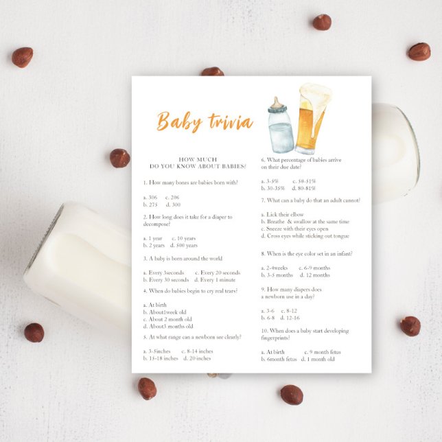 ビール赤ちゃんシャワー – ベビートリビアゲーム (クリエイターアップロード済み)