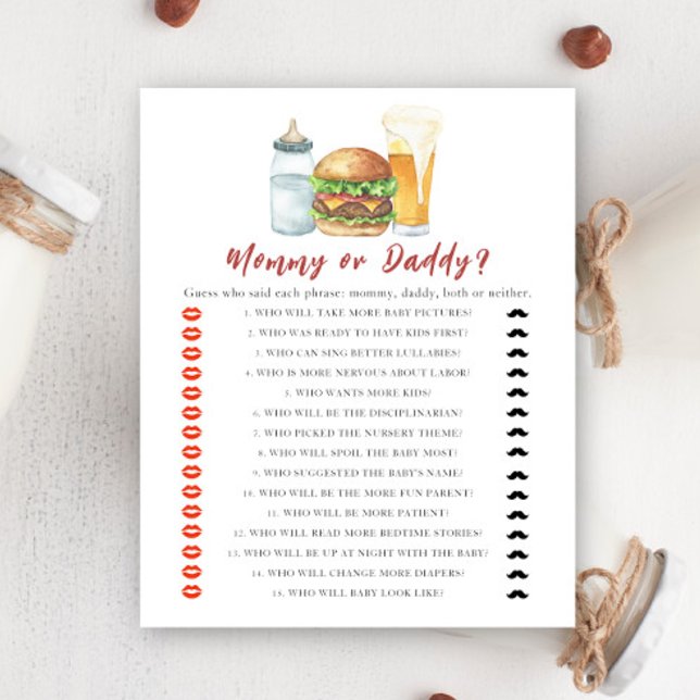 ビール赤ちゃんシャワー – ママまたはパパのゲーム (クリエイターアップロード済み)