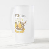 ビール走に対す走る意思のデザイン フロストグラスビールジョッキ (正面左)