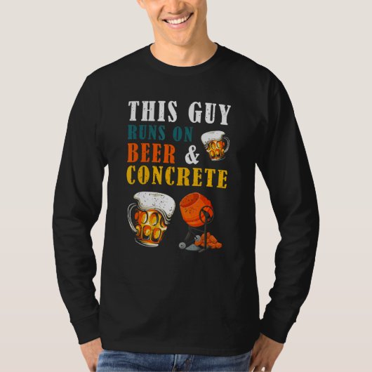 ビール走コンクリートFの男 Tシャツ (正面)