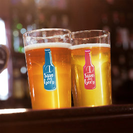 ビール走フィットネスユーモア青ボトル タンブラーグラス