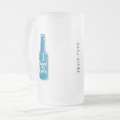 ビール走フィットネスユーモア青ボトル フロストグラスビールジョッキ (正面左)