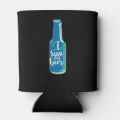 ビール走フィットネスユーモア青ボトル 缶クーラー (裏面)