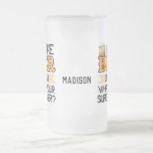 ビール超大国名前をカスタムする フロストグラスビールジョッキ (中央)