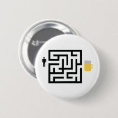 ビール迷路アイコン 缶バッジ (正面&裏面)