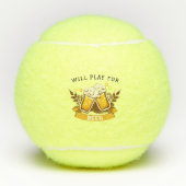 ビール遊の意志 |カスタマイズ可能 テニスボール (正面)
