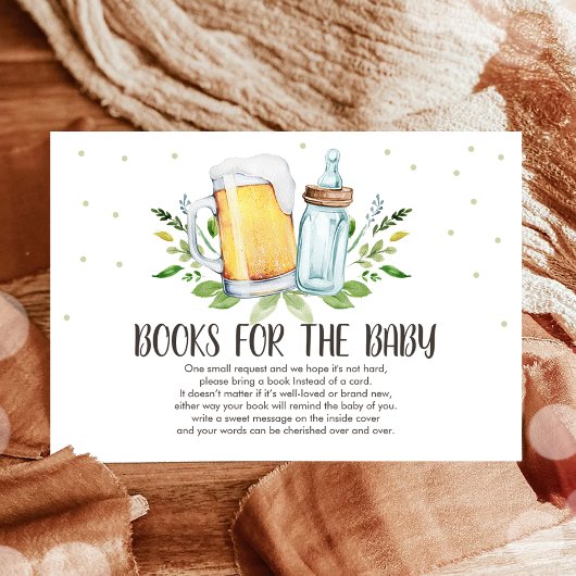 ビール醸造で本を持って来るビールとボトル 素朴 エンクロージャーカード