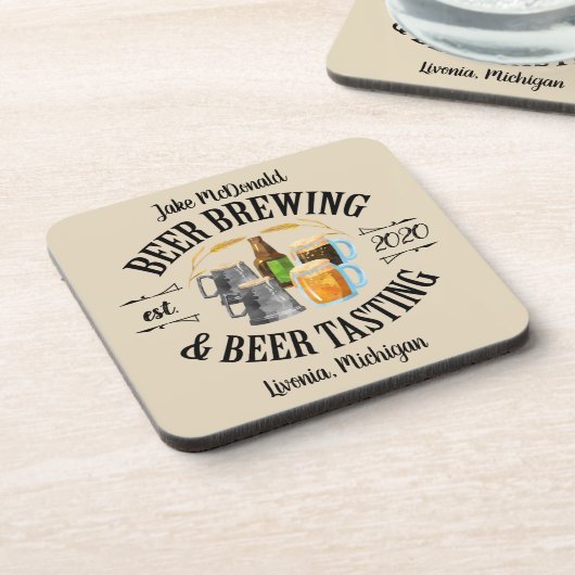 ビール醸造とビールテイスティング コースター (左側)