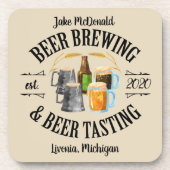 ビール醸造とビールテイスティング コースター (正面)