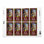 ビール醸造カスタムボトル赤 ラベル (フルシート)