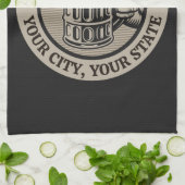 ビール醸造パーソナライズされた名酒造ビッグマグカップ キッチンタオル (折り畳み)