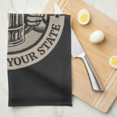 ビール醸造パーソナライズされた名酒造ビッグマグカップ キッチンタオル (四つ折り)