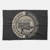 ビール醸造パーソナライズされた名酒造ビッグマグカップ キッチンタオル (横)