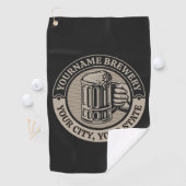 ビール醸造パーソナライズされた名酒造ビッグマグカップ ゴルフタオル (インサイチュ)