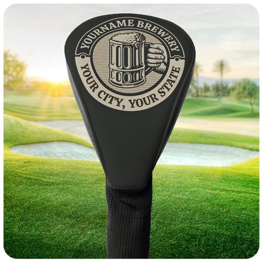 ビール醸造パーソナライズされた名酒造ビッグマグカップ ゴルフヘッドカバー