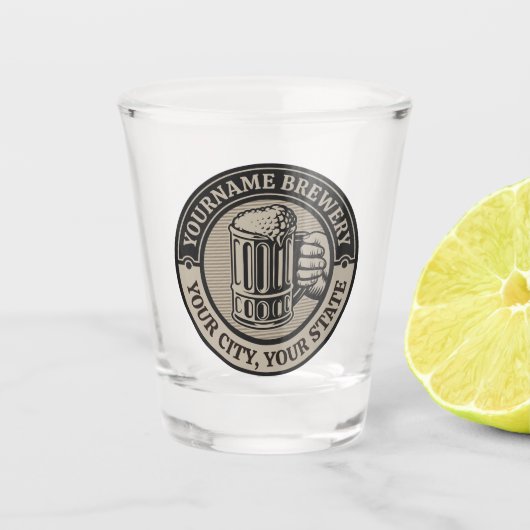 ビール醸造パーソナライズされた名酒造ビッグマグカップ ショットグラス (正面)
