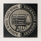 ビール醸造パーソナライズされた名酒造ビッグマグカップ ジグソーパズル (横)