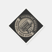 ビール醸造パーソナライズされた名酒造ビッグマグカップ スタンダードカクテルナプキン (角)