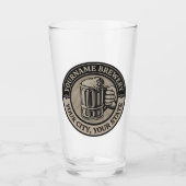 ビール醸造パーソナライズされた名酒造ビッグマグカップ タンブラーグラス (正面)