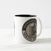 ビール醸造パーソナライズされた名酒造ビッグマグカップ ツートーンマグカップ (正面右)