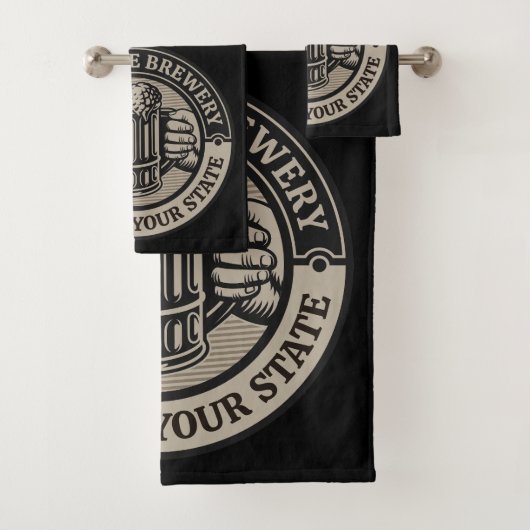 ビール醸造パーソナライズされた名酒造ビッグマグカップ バスタオルセット (インサイチュ)