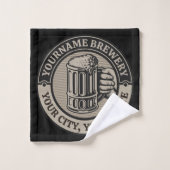 ビール醸造パーソナライズされた名酒造ビッグマグカップ バスタオルセット (ウォッシュタオル)