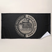 ビール醸造パーソナライズされた名酒造ビッグマグカップ ビーチタオル (正面)