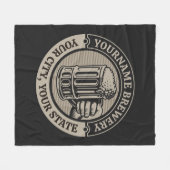 ビール醸造パーソナライズされた名酒造ビッグマグカップ フリースブランケット (正面(横))