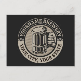 ビール醸造パーソナライズされた名酒造ビッグマグカップ ポストカード