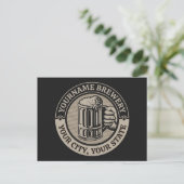 ビール醸造パーソナライズされた名酒造ビッグマグカップ ポストカード (スタンド正面)