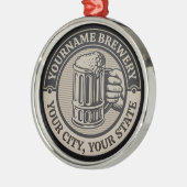 ビール醸造パーソナライズされた名酒造ビッグマグカップ メタルオーナメント (左)