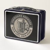 ビール醸造パーソナライズされた名酒造ビッグマグカップ メタルランチボックス (正面)