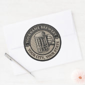 ビール醸造パーソナライズされた名酒造ビッグマグカップ ラウンドシール (封筒)