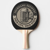 ビール醸造パーソナライズされた名酒造ビッグマグカップ 卓球ラケット (正面)