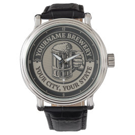 ビール醸造パーソナライズされた名酒造ビッグマグカップ 腕時計