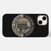 ビール醸造パーソナライズされた名酒造ビッグマグカップ Case-Mate iPhoneケース (裏面 (横))