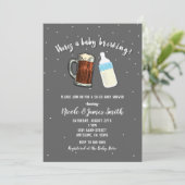 ビール醸造ベビーマグの共同ベビーシャワーがある 招待状 (スタンド正面)