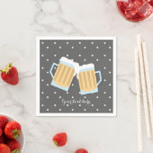 ビール醸造ベビーマグググレーシャワーがある スタンダードカクテルナプキン (インサイチュ)